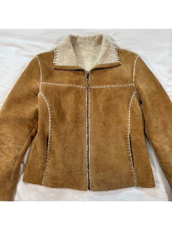 Wilsons Leather Jackets & Blazers - Vintage Y2K Wilsons Leather Pelle Studio Jacket Suede faux fur womens size small